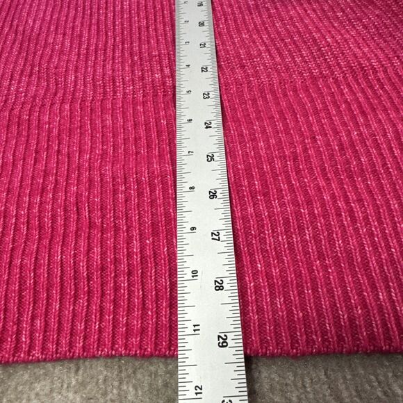 KARL LAGERFELD Pink/Black Colorblock Logo Ribbed Long Sleeve Sweater‎ Women's Lg - Picture 6 of 8